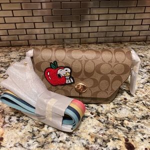 Brand new with tags COACH bag rainbow straps